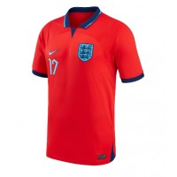 Camisa de time de futebol Inglaterra Bukayo Saka #17 Replicas 2º Equipamento Mundo 2022 Manga Curta